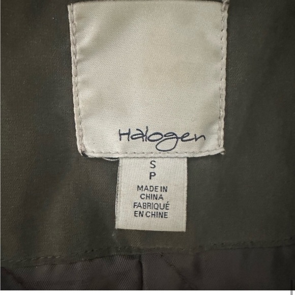Halogen Utility Coat Faux Fur Lined Hooded Anorack Jacket, Army Green, Size S/P - Picture 11 of 13